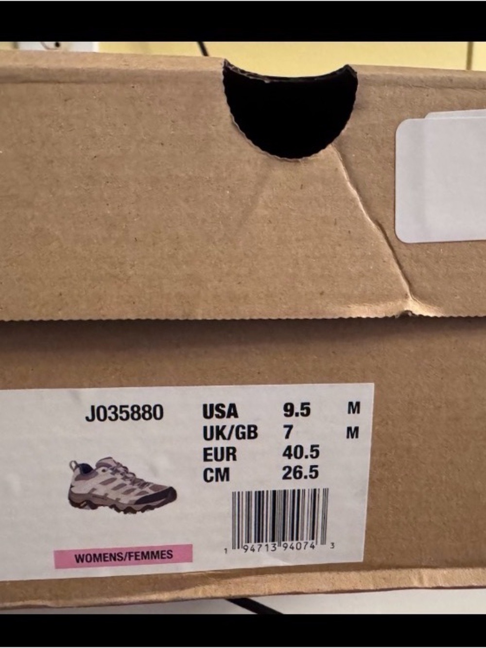 Merrell Women's Moab 3 Hiking Shoe J035880 Aluminum Marlin US 9.5 - Picture 5 of 10